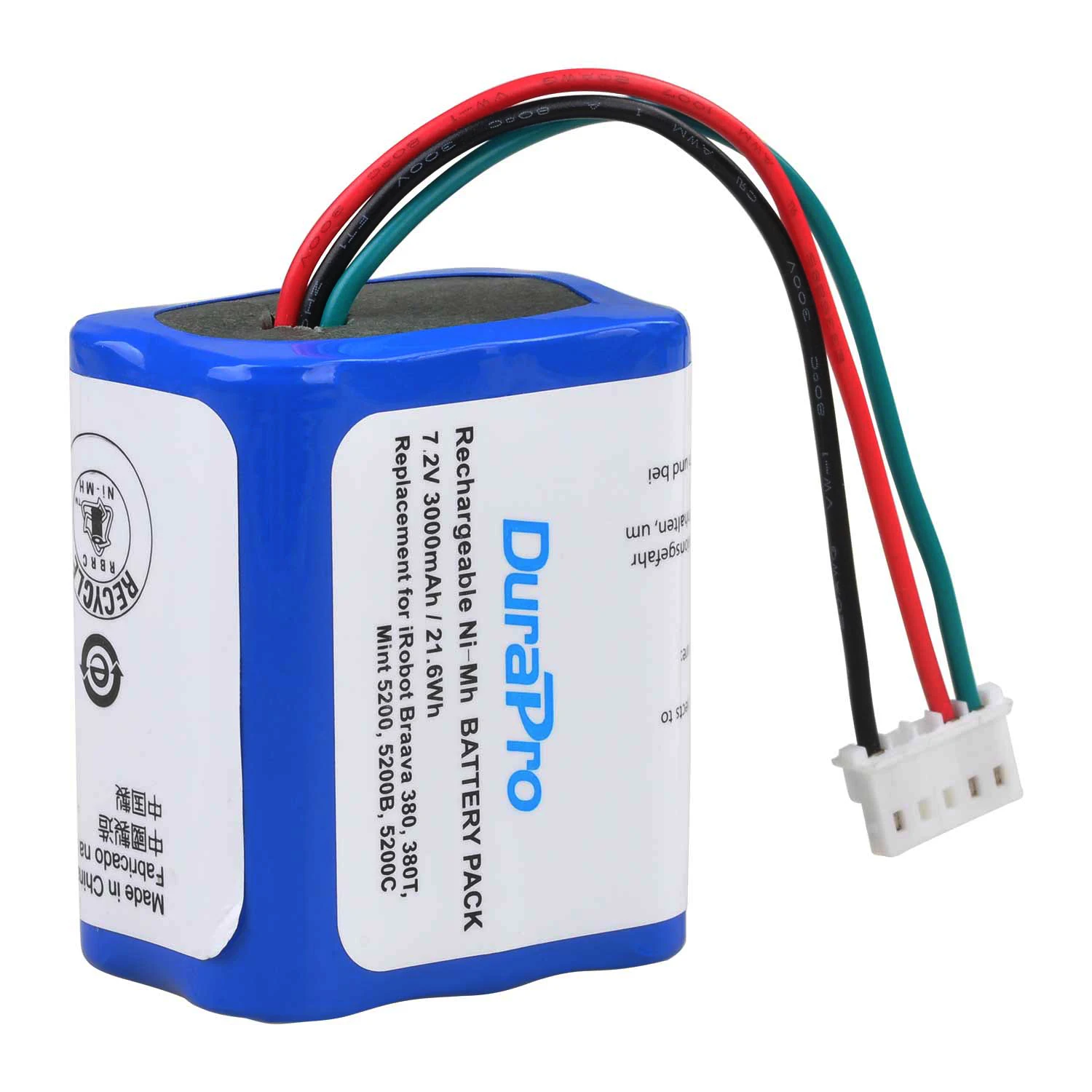 DuraPro 380T 380 390T Mint 5200 5200B 5200C 7.2V 3000mAH Rechargeable Ni-MH Battery For iRobot Braava