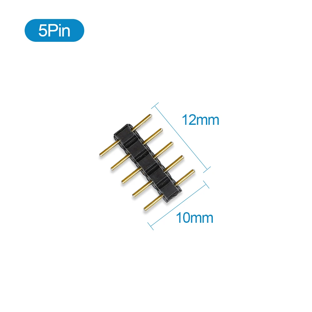 10PCS 4PIN 5PIN RGB / RGBW / RGBWW Led Connector, 4pin needle, Male type double 5pin, for RGBW 5050 Led Strip Light Accessories