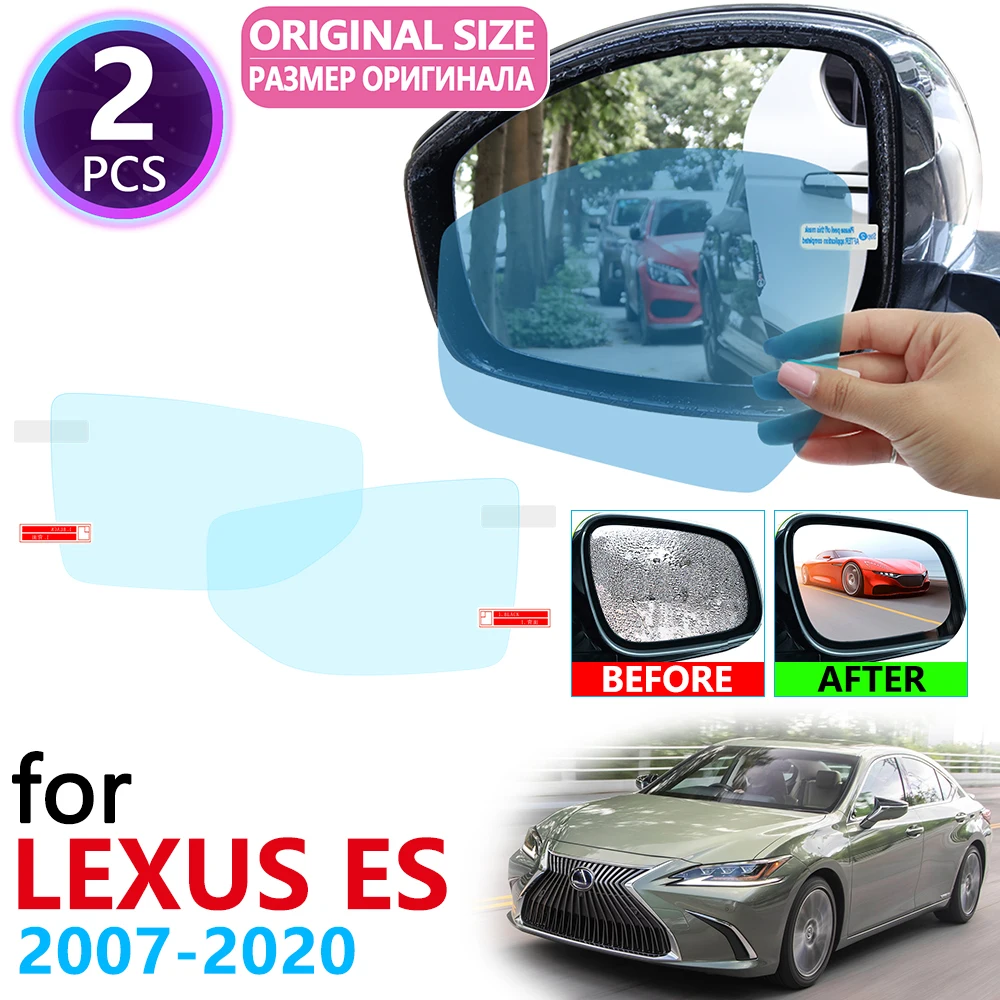 for Lexus ES ES300 ES330 ES350 ES300h 300 330 350 300h 2007~2020 Full Cover Rearview Mirror Rainproof Anti Fog Film Accessories