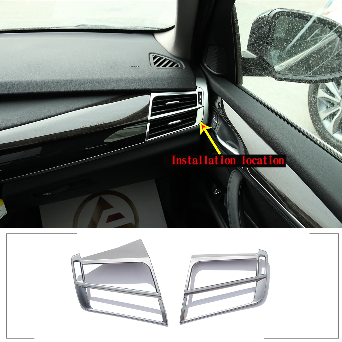 

For 2014-2018 BMWX5 F15 X6 F16 ABS side air conditioning air outlet decorative frame car interior modification accessories LHD