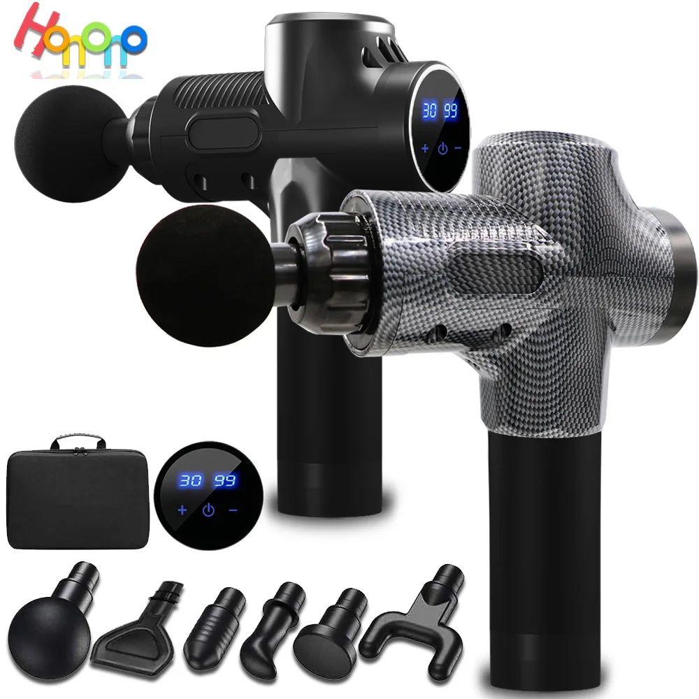 Honono Massage Gun Round Heads Body Relaxation Facial Gun Fitness High Power muscle massage Heads High speed vibration