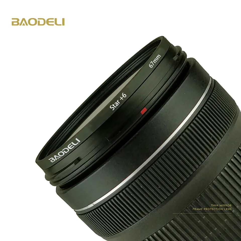 Фильтр BAODELI Star 49 52 55 58 62 67 72 77 82 мм для объектива камеры Canon Eos M50 T5 T6 77 2000 D Nikon 3500 7500 Sony