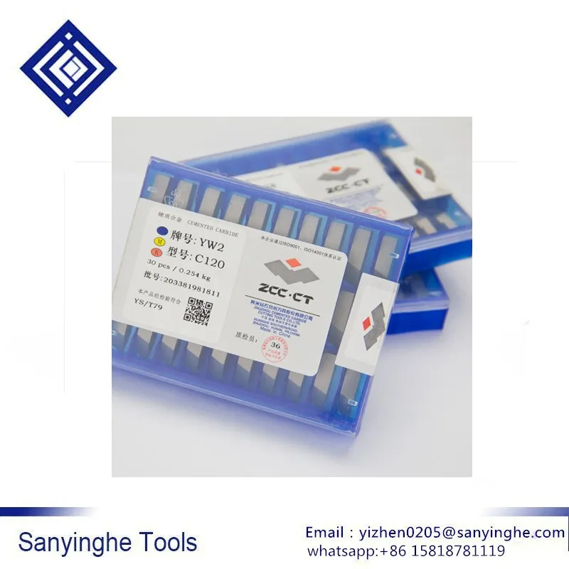 C120 YG6 / YG8 / YW1 / YW2 / YT5 / YT14 / YT15 إدراج لحام كربيد إدراج ملحومة (30 قطعة/السلع)