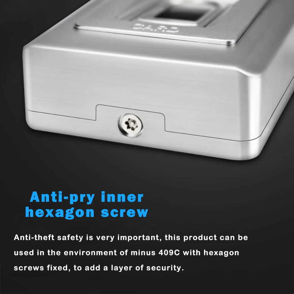 Backlight Semiconductor Fingerprint Metal Keypad IP68 Waterproof RFID access control system support Finger+RFID+Password