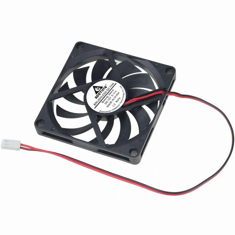 5pcs/lot Gdstime DC 8010 12V Cooler 80*80*10mm 2510-2p 8cm Sleeve Bearing 80mm×10mm Computer CPU Cooling axial  Fan