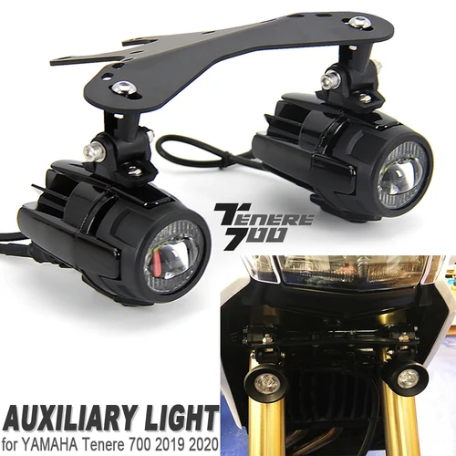 Imagen 1 del producto Luces antiniebla para motocicleta, soporte auxiliar para YAMAHA Tenere 700 T700 XTZ 700 T7, lámpara de conducción, soporte para foco, foco