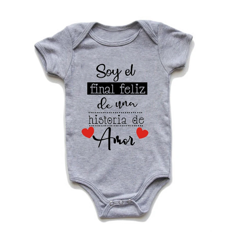 Funny Newborn Baby Romper Infant Cotton Short Sleeve Baby Body Clothes Amor Print Boy Girl BodySuit Born Crawling Baby 0-24M