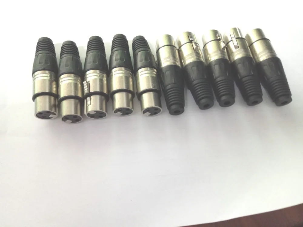 10PCS 3 Pin XLR Female Socket Solder adapter  for Microphone Cable New
