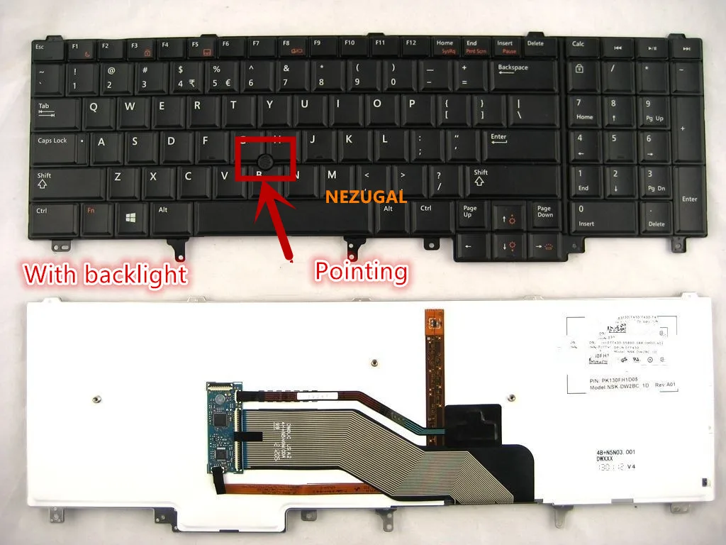 

US Laptop Keyboard For DELL E6520 E5520 M4600 M6600 E5530 E6530 M4700 M6700 E6540 English