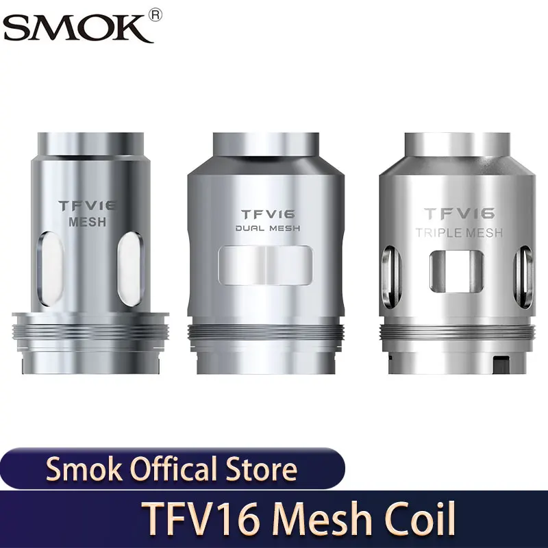 3pcs/pack Original SMOK TFV16 Replacement Mesh Coil 0.17ohm/Dual 0.12ohm/Triple 0.15ohm/Conical 0.2ohm E-Cigarettes Vaporizer