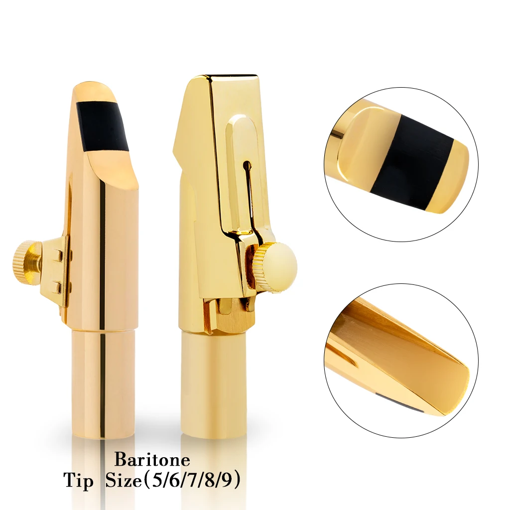 LOMMI S/A/T/B Saxophone Mouthpiece Soprano Sax Alto Saxofone Tenor Saxophone Baritone Metal Mouthpiece Ligature Cap 5/6/7/8/9