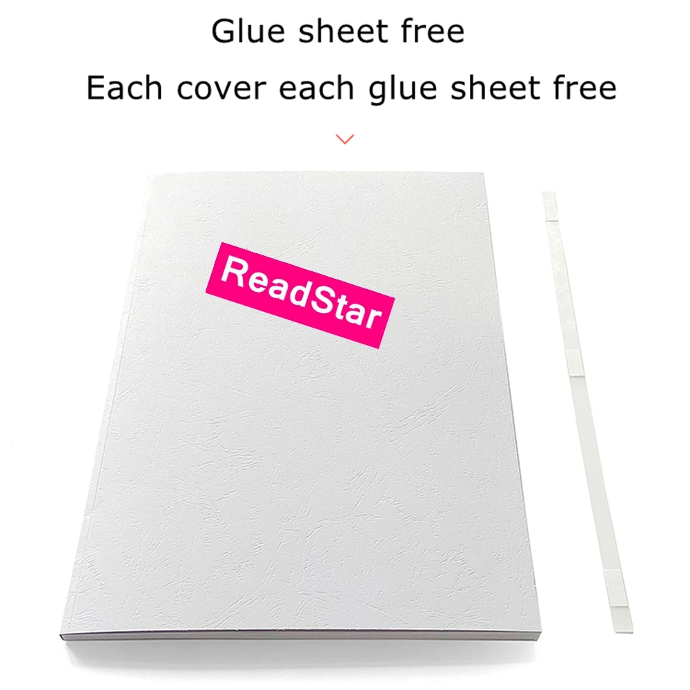 Imagem -03 - Livro de Capa de Encadernação Térmica Readstar a4 a5 Imprimível Papel Grained Cor Branca Face Inner Glue Sheets 230g 10 Pcs por Lote