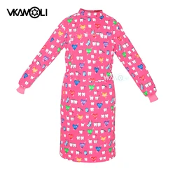 Tooth pattern dentistry Unisex Work Uniform Long Sleeve Scrub Workwear Protective Isolation Nursing Clothing With Reusable Suit