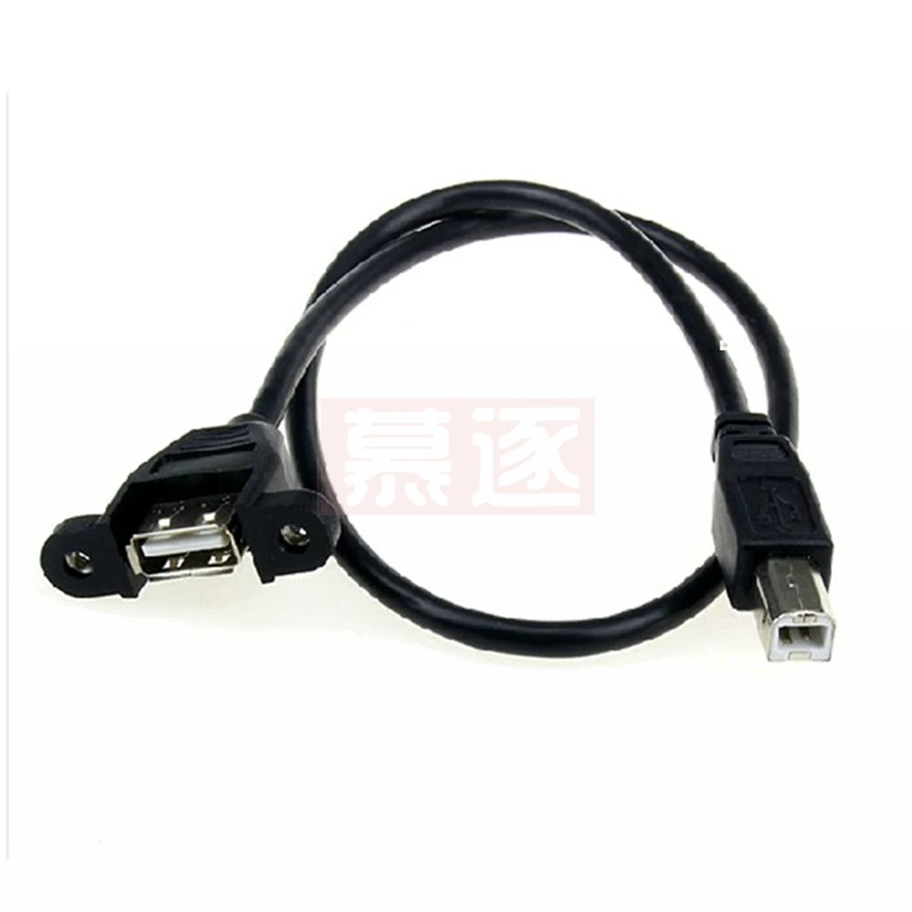 Copper USB with ear can fix USB2.0 printing line, printing extension line, square port, B, public USB female head