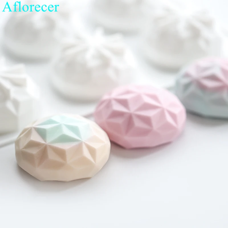 Diamond Shaped Silicone Mould DIY Handmade Candle Cake Baking Soap Moulds Mold Kitchen Tools Christmas gifts