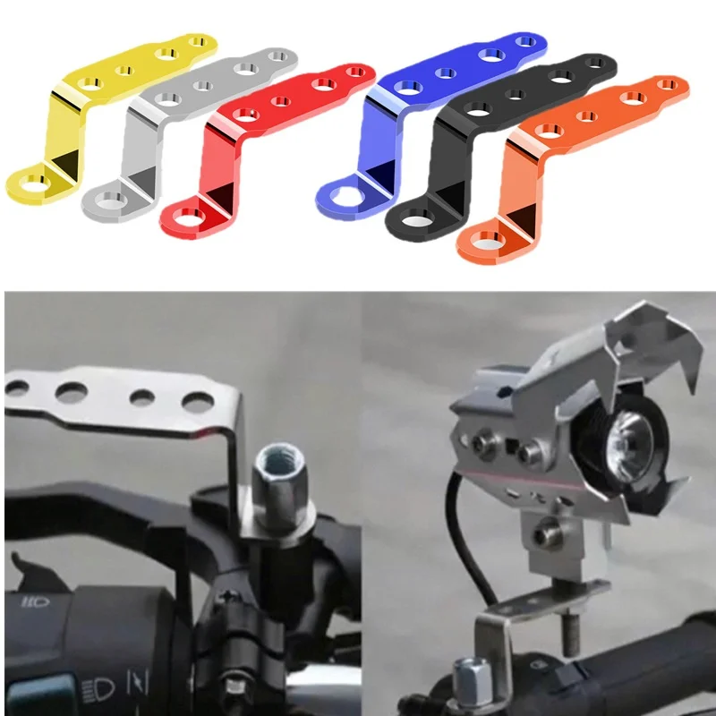 Motorcycle Rearview Mirror Modified Headlight Bracket Multi-functional LED Spotlight Electric Car Accessories Extension Brackets