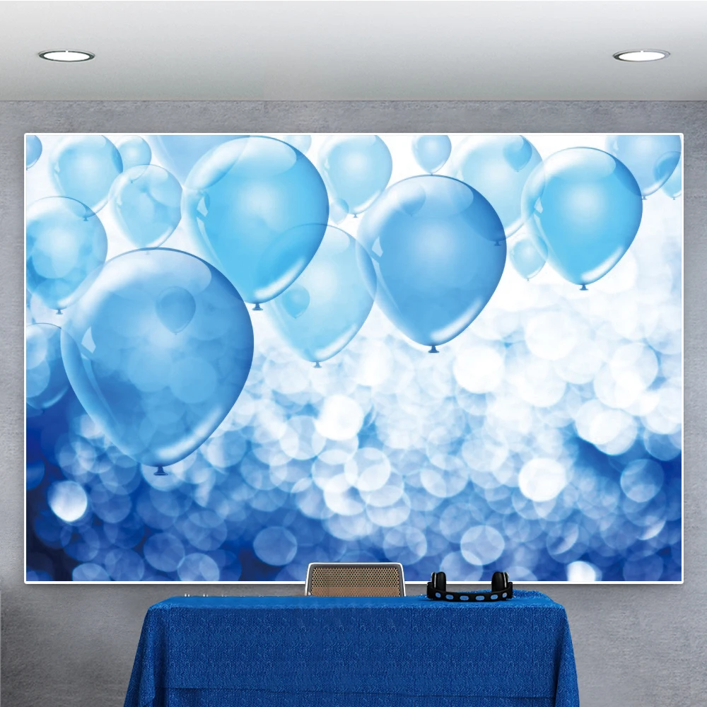 Yeele عيد ميلاد الأزرق بالون ضوء خوخه حفلة الطفل التصوير خلفية الديكور التصوير الخلفيات للصور استوديو