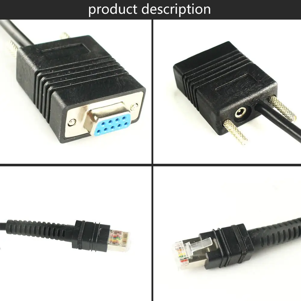 

Новый последовательный спиральный кабель 5 В 3 м RS232, совместимый для Zebra DS3608 DS3678 LI3608 LI3678, кабель сканера штрих-кода