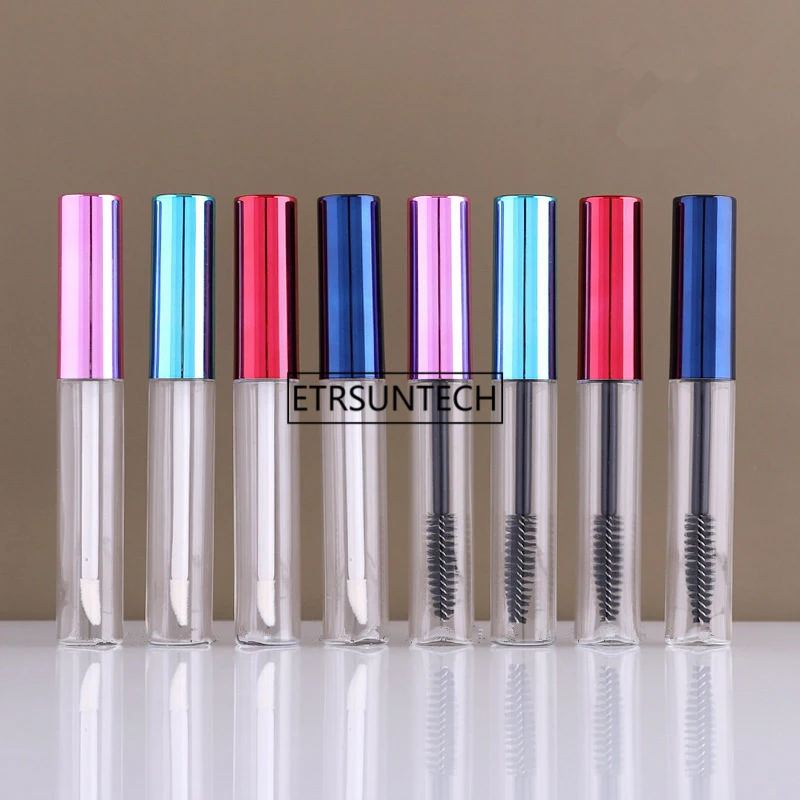 100pcs 10ml Empty Lip Gloss tubes Lip Glaze Brush Makeup Cosmetic Container,  Mascara Tubes Refillable DIY  Eyelash Bottle F3903