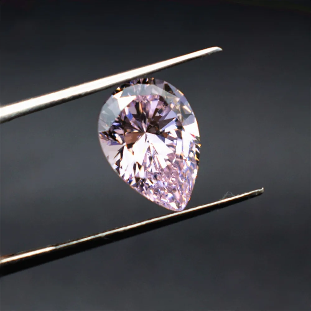 Grade AAA Light Pink Cubic Zirconia Pear Shaped Gemstone Teardrop Cut Cubic Zirconia Multiple Sizes to Choose C70Z