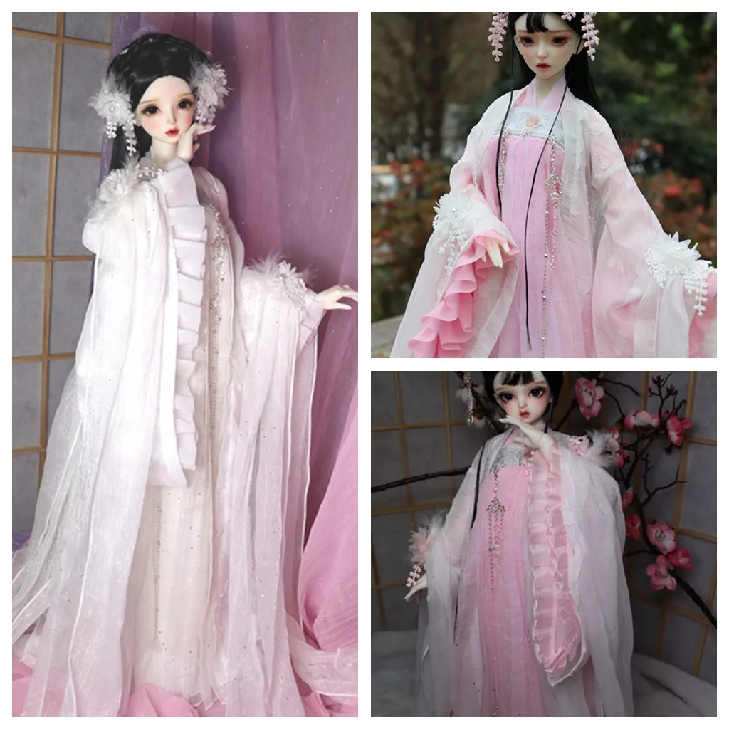 1/4 1/3 스케일 BJD 의류 액세서리 고대 의상 Hanfu 웨딩 요정 드레스, BJD/SD MSD SD13 높이 69cm 큰 소녀 인형 A793