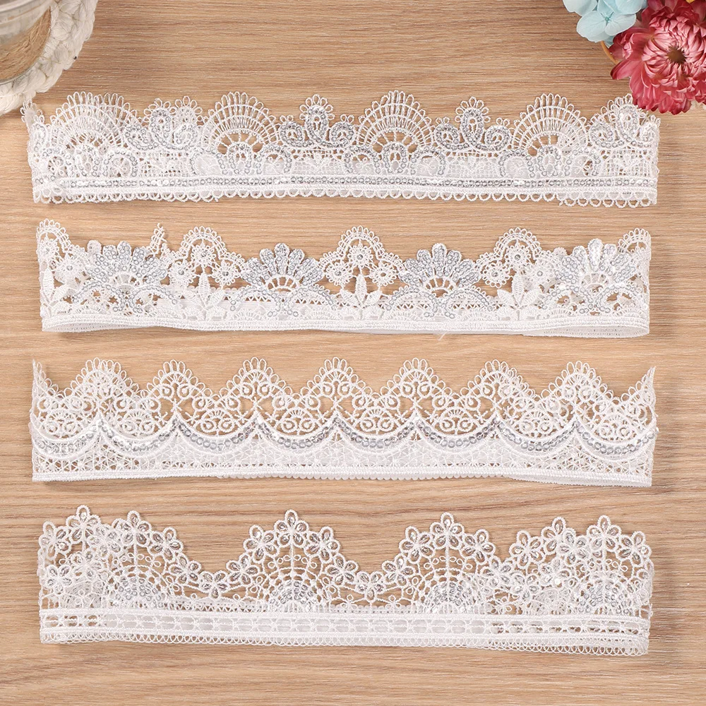 Boutique 12pcs Fashion Sequin Tiaras Floral Lace Trim Newborn Headbands Glitter Cartoon Soft Hairbands Princess Headwear