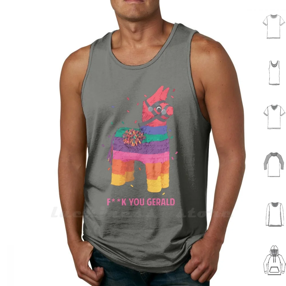 Fu Gerald Colete Homens Mulheres Adolescentes Algodão 6xl Gerald Pi?ata F U Gerald Confetes Rainbow Donkey Pi?ata Dillon Francis Edm
