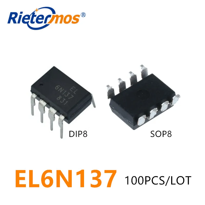 100PCS  EL6N137 DIP8  EL6N137S  SOP8  6N137  HIGH  QUALITY