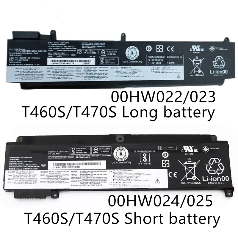 New 00HW022 00HW024 Internal Laptop Battery For Lenovo ThinkPad T460S T470S 00HW023 00HW025/038 01AV405 406 407 01AV462 L16M3P73