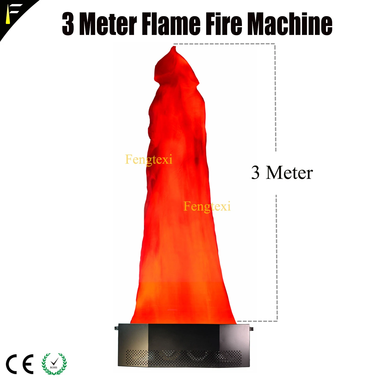 Mesin api api efek api khusus mesin api api api api kain sutra 3 Meter LED merah untuk pertunjukan Bar klub malam