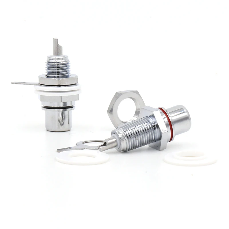 10pcs presa RCA placcata rodio RCA femmina montaggio a pannello spina terminale Audio telaio per montaggio a pannello RCA