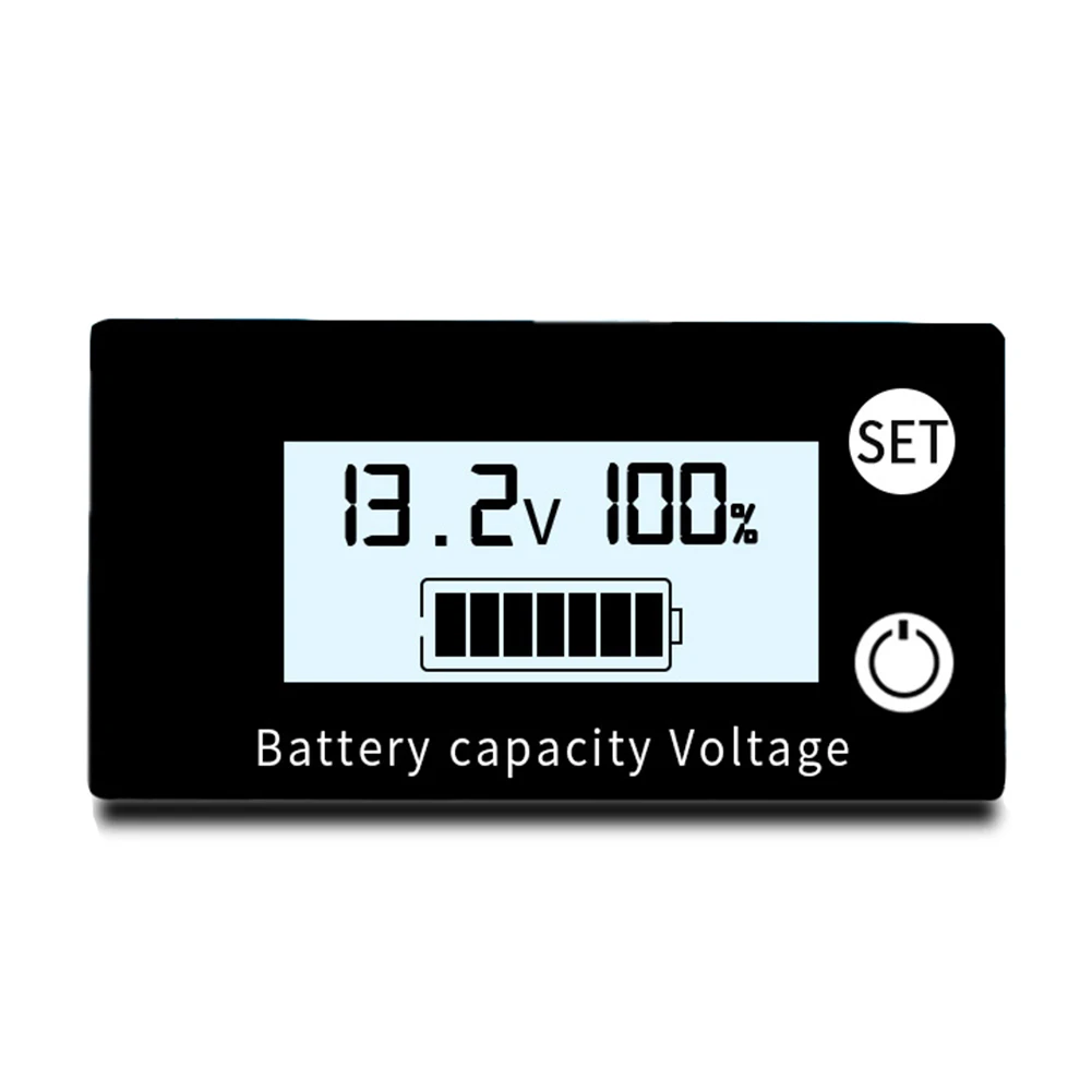 

Taidacent DC8V-100V LCD Battery Capacity Monitor Indicator Voltage Gauge Meter Car Battery Lead Acid Lithium Battery Fuel Gauge