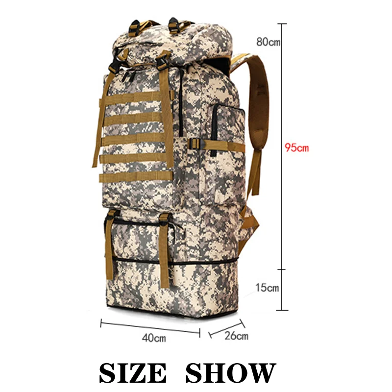 Outdoor  Rucksacks, Waterproof  Backpack, Sports Bags, Camping, Hiking, Trekking, Fishing, Hunting Bags, 1000D
