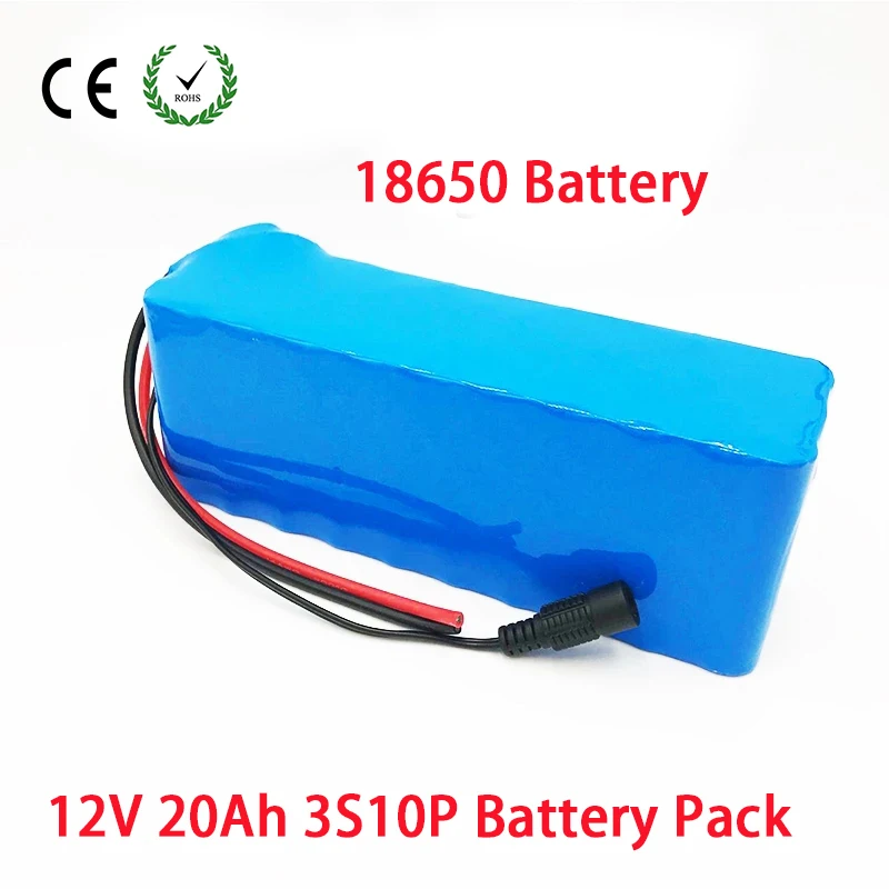 

12V 20Ah Rechargeable Battery DC 12.6V 18650 Li-ion Battery 20AH Hunting Xenon Fishing Lamp Outdoor Light Source