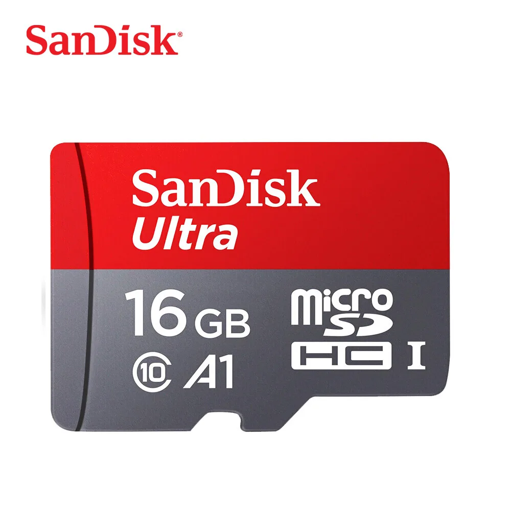 Sandisk-tarjeta de memoria 100% SDSQUNC A1, 32GB, 64GB, 128GB, adaptador de teléfono Clase 10, memoria flash de UHS-1, TF, SD, tarjeta de trabajo para coche, cámara de ordenador