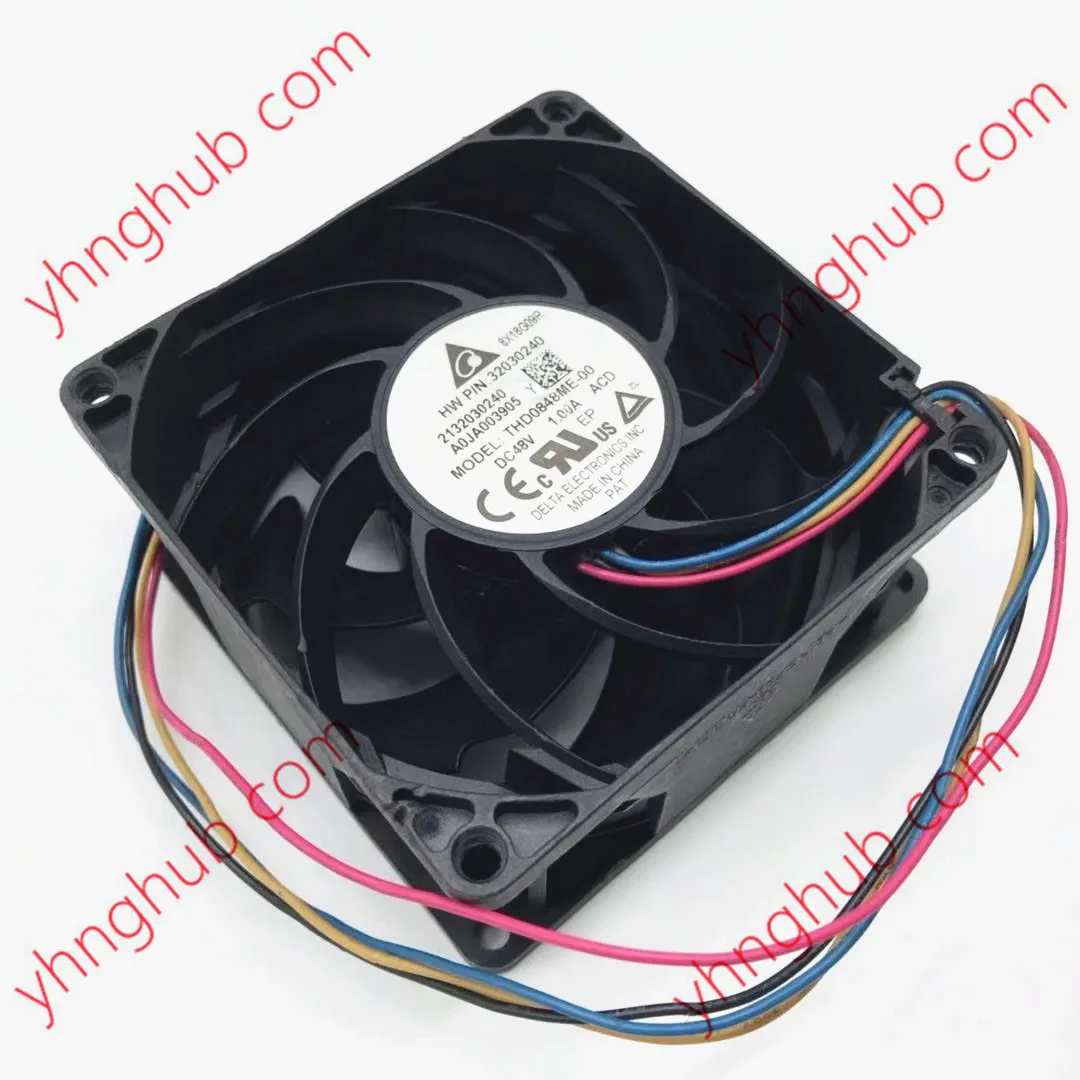 

Delta Electronics THD0848ME-00 ACD DC 48V 1.00A 80x80x38mm 4-Wire Server Cooling Fan