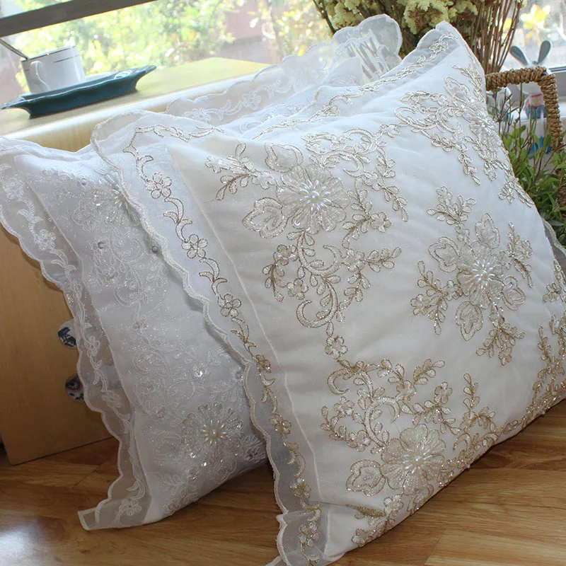 Decorative cushions lace pillowcase ornamental pillows for living room Decorative pillowcase for sofa pillow home decor