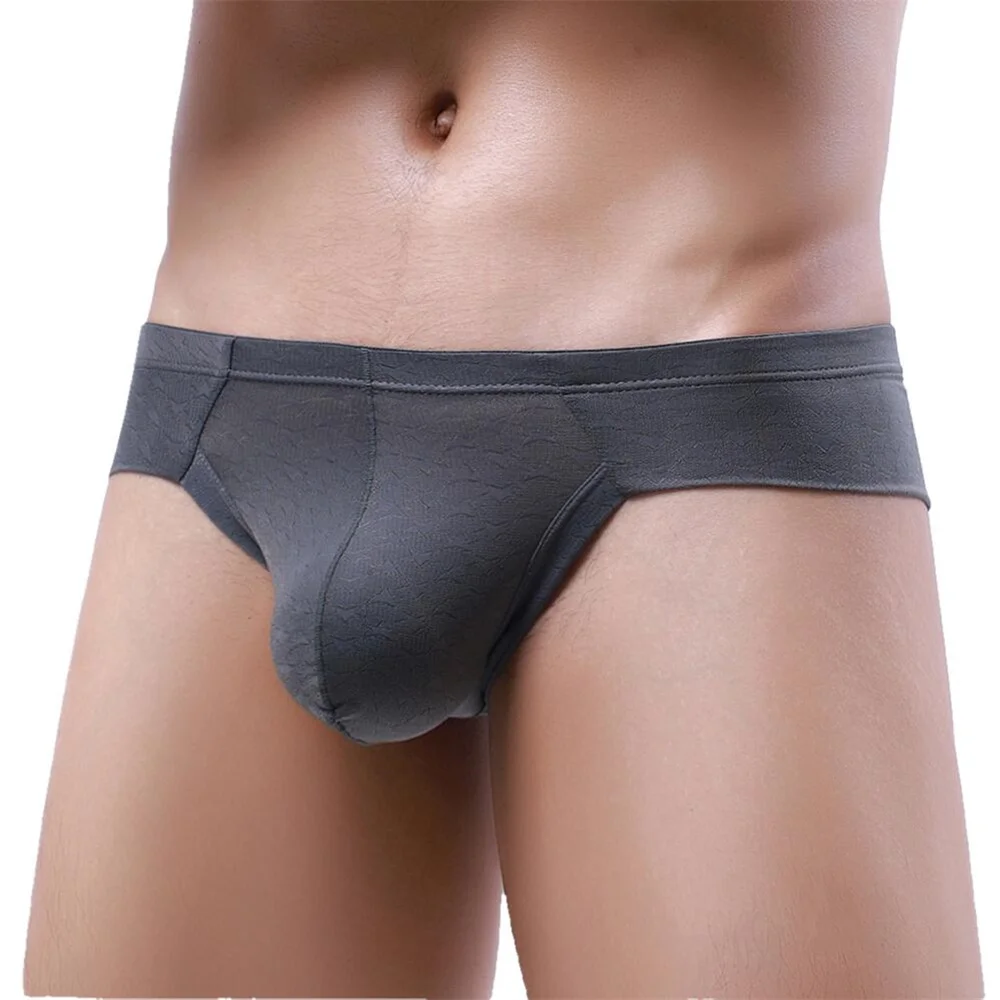 Sexy Men Briefs Ice Silk Underwear Men Low Waist Underpants Cool Breathable Briefs for Man