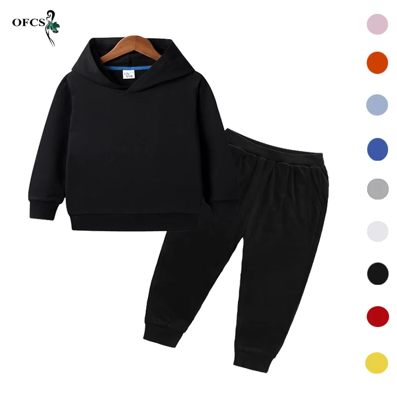 

Autumn Children's Clothing 2 Piece Set Boys Girls Clothes Unisex Cotton Tracksuits Sweatshirt Kids Outfit Suit Hoodie+Pant Sets