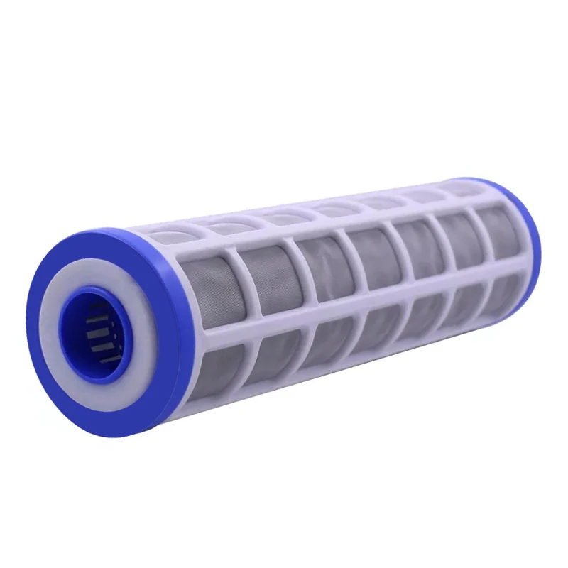 Il pre-filtro del depuratore d'acqua da 40 Micron della cartuccia del filtro dalla rete metallica dell'acciaio inossidabile da 10 "può riempire il polifosfato per la prevenzione della scala