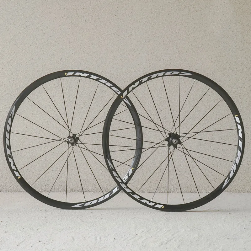 INTRO7 Fixed Gear Wheelset, 700C Fixie Bike Wheels, Single Speed Track, Bicycle Wheels with 20, 24H Bearing Hub, Flat Spokes