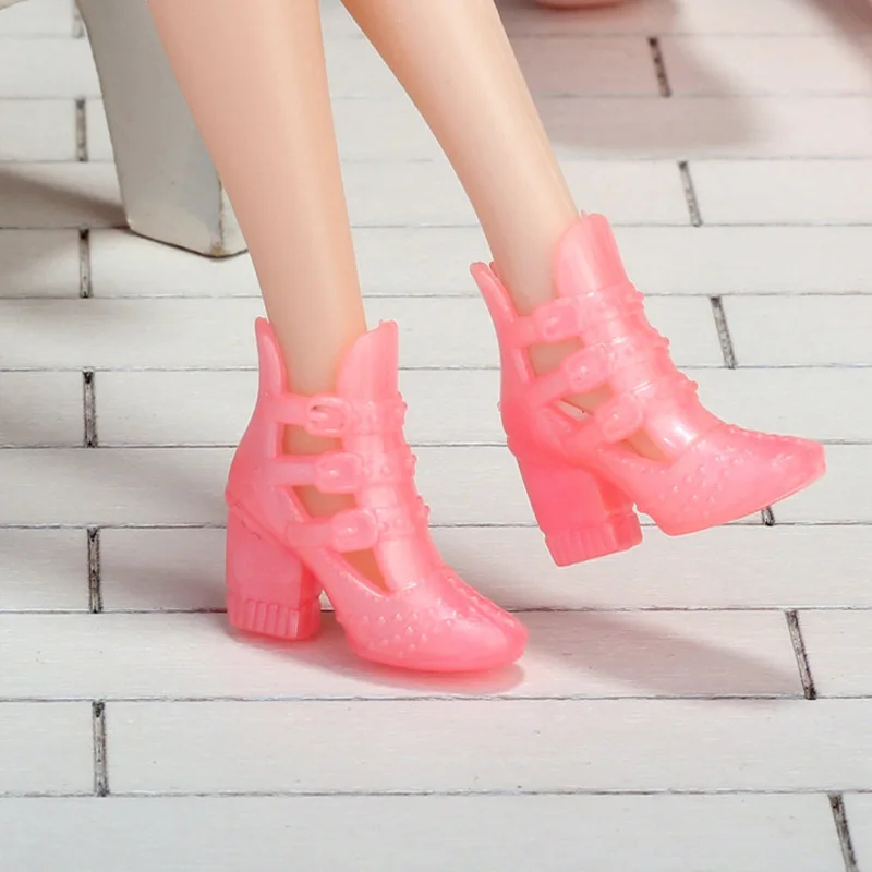 10pcs 1/6 Female Doll High Heel Princess Boots Shoes For Barbi Dolls Heels Sandals 30cm Doll Accessories Baby Toy