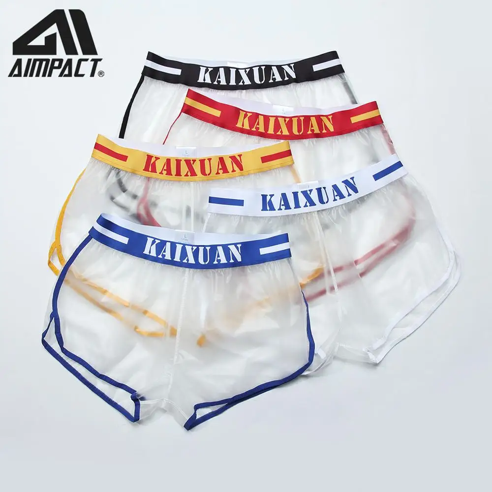 

Men Sexy SwimTransparent Swimsuit water proof Swim Briefs Summer Board shorts men casual Swimwear Beach shorts