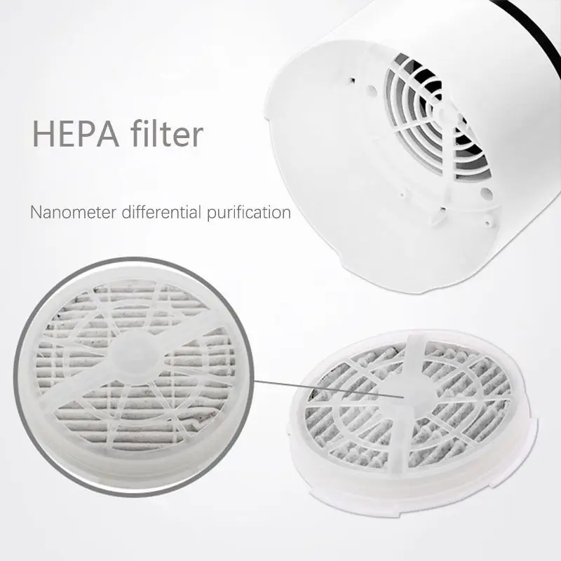 THANKSHARE-purificador de aire USB para el hogar, Cable de filtros HEPA, purificador de aire de bajo ruido con luz nocturna de escritorio, 5V