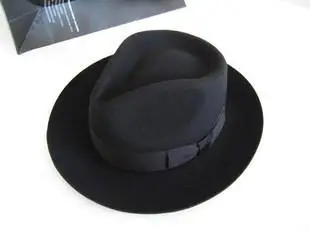 B-8130 Lady 100% Wool Derby Fedoras Cap Felt Billycock Hats Winter Fashion Bowler Hat Wool Fedora Trilby Hats New Feather Hat