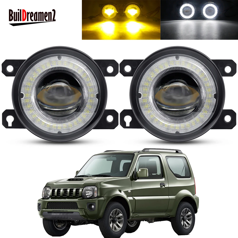 

Противотуманные фасветильник, 2 X Angel Eye, для Suzuki Jimny FJ 1998-2014, автомобисветодиодный светодиодные линзы, DRL, противотуманные, дневные ходовые огни, 30 Вт, 3000лм, 12 В