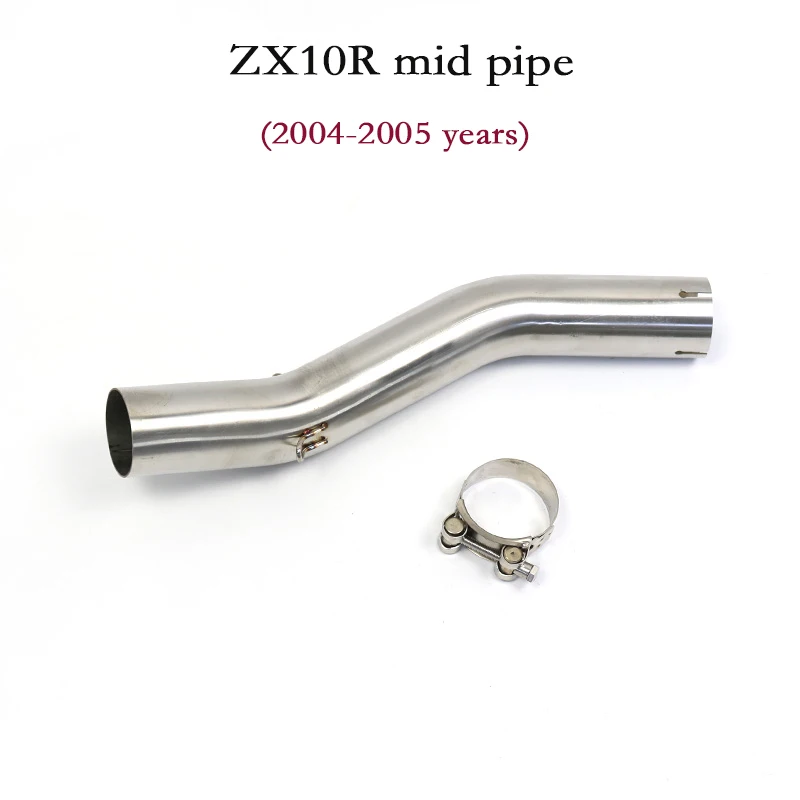 Motorcycle Exhaust Muffler Middle Pipe Connector Stainless Adapter Fit For KAWASAKI ZX6R ZX10R Z750 Z800 2004 2005-2020