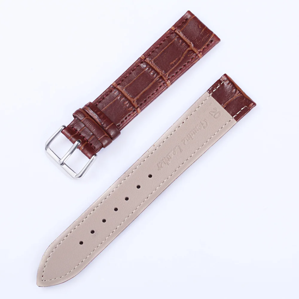 Ultra-thin Genuine Calfskin Leather Watchband 20mm 18mm 16mm 14mm 12mm Sweat Proof  Strap Watch Accessories UTHAI Z63