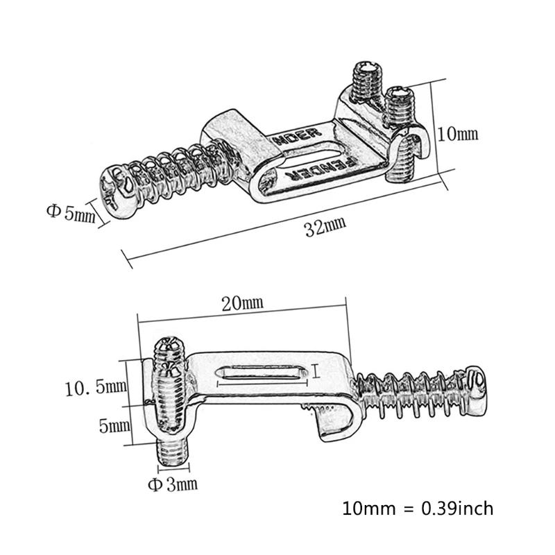 6pcs Guitar Bridge Saddles Roller Tremolo Bridge Saddles for Tele . Electric Guitar Accessories