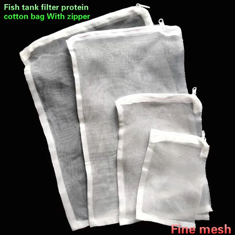 Fish tank filter material net bag bacteria house activated carbon bag plastic zipper protein cotton net bag Fine mesh